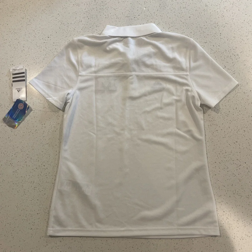 Michigan‎ Wolverines Polo Shirt Mens Small White Adidas Golf Climalite NCAA NWT
